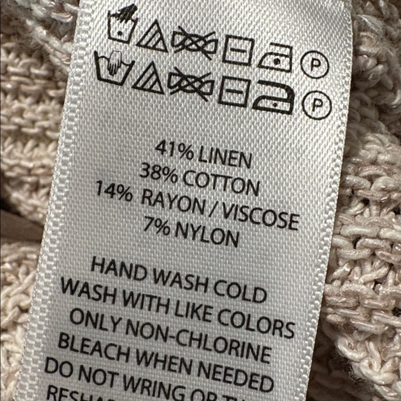 💥3/$30💥Tahari Women's Cream Gray Open-Front Long Cardigan Sweater - Picture 6 of 6